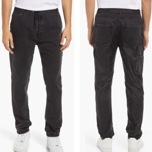 Frame Mens Denim &‎ Nylon Joggers Size Large Streetwear Urban Grunge Black Emo